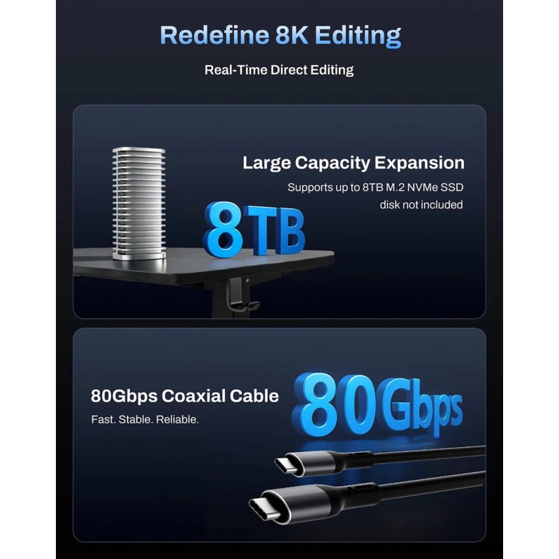 8TB Samsung 9100Pro + TerraMaster D1 SSD PRO Thunderbolt 5 | Thunderbolt 4 | 3 | USB4 | USB-C | do 80 Gb/s