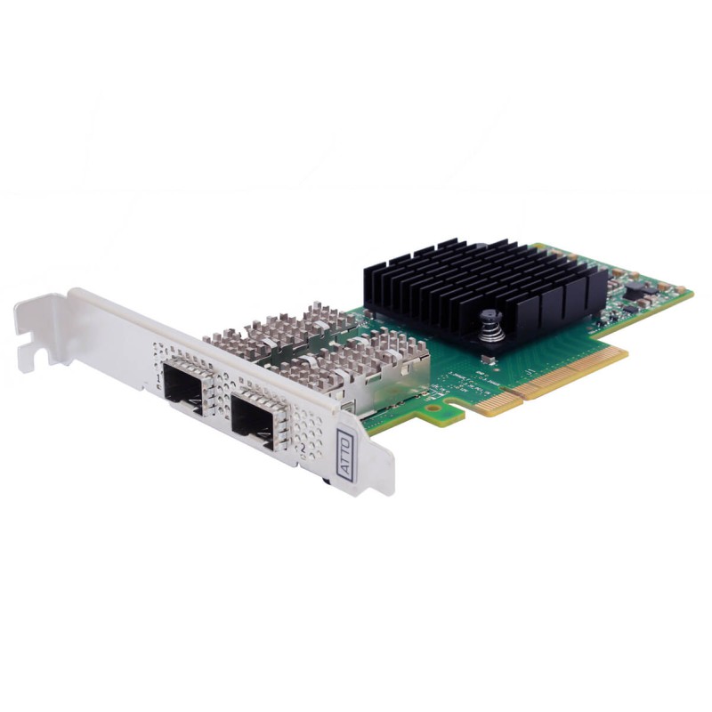 ATTO FastFrame N322 Dual 10GbE SmartNIC x8 PCIe 3.0 2x RJ45 SFP+