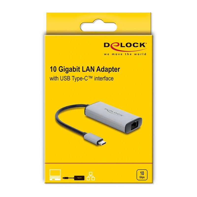 Delock USB Type-C™ 10 Gigabit LAN RJ45 – uniwersalna karta sieciowa 10GbE dla USB-C, USB4 i Thunderbolt
