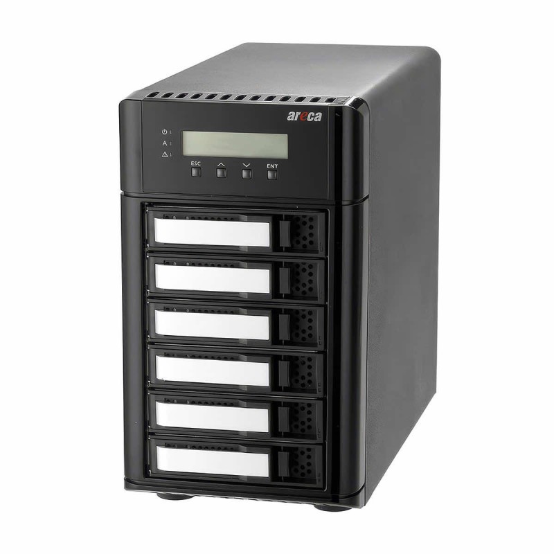 Areca ARC-8050T5U-6N obudowa Thunderbolt™ 5 80Gb/s | USB 3.2 RAID 6x NVMe (U.2/U.3)/SAS/SATA