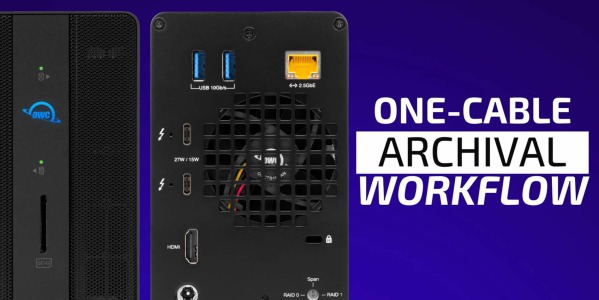 The OWC Gemini is a universal RAID enclosure and docking station that makes it easy to back up projects such as audio or video.