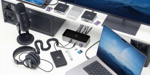 Unleash the power of Thunderbolt 5: Boost your Mac's performance with the new OWC THUNDERBOLT 5 docking station.