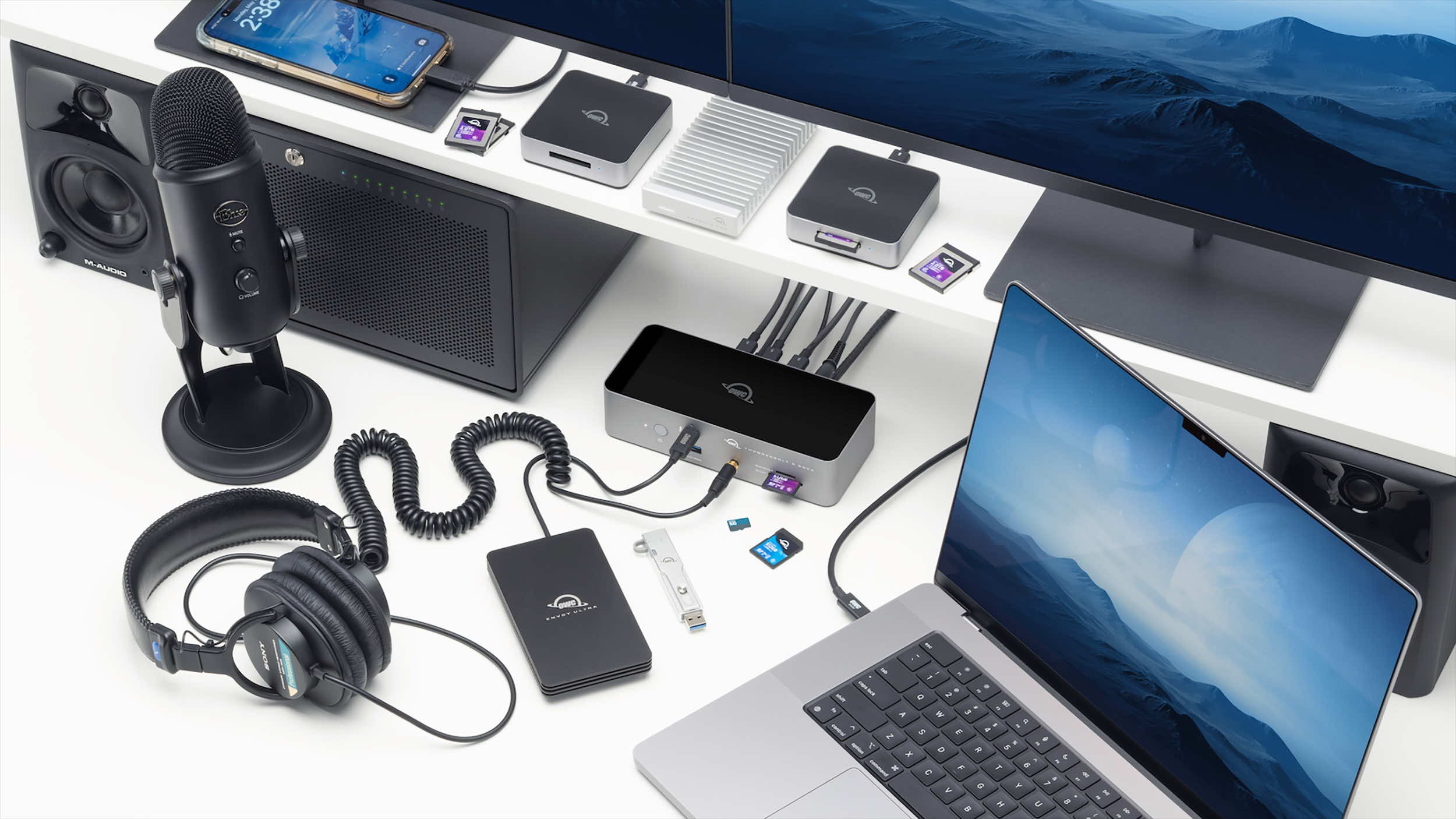 Unleash the power of Thunderbolt 5: Boost your Mac's performance with the new OWC THUNDERBOLT 5 docking station.